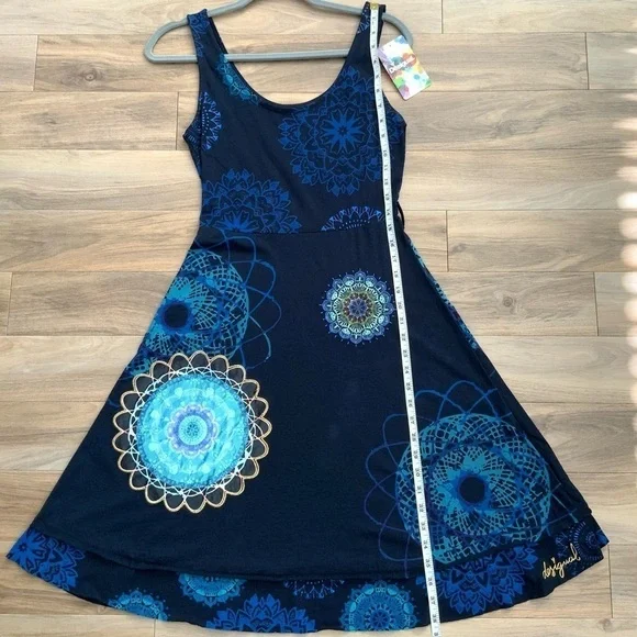 Desigual Navy Blue Midi Dress - Picture 3 of 8